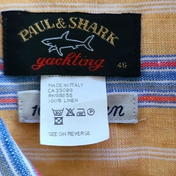 Paul & Shark Yellow & Blue Striped Button-Up Shirt - Picture 7 of 8